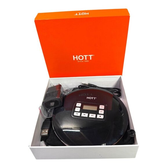 Hott Portable CD Player With USB Cable Wired Earphones & Charger Original Box - Picture 5 of 8